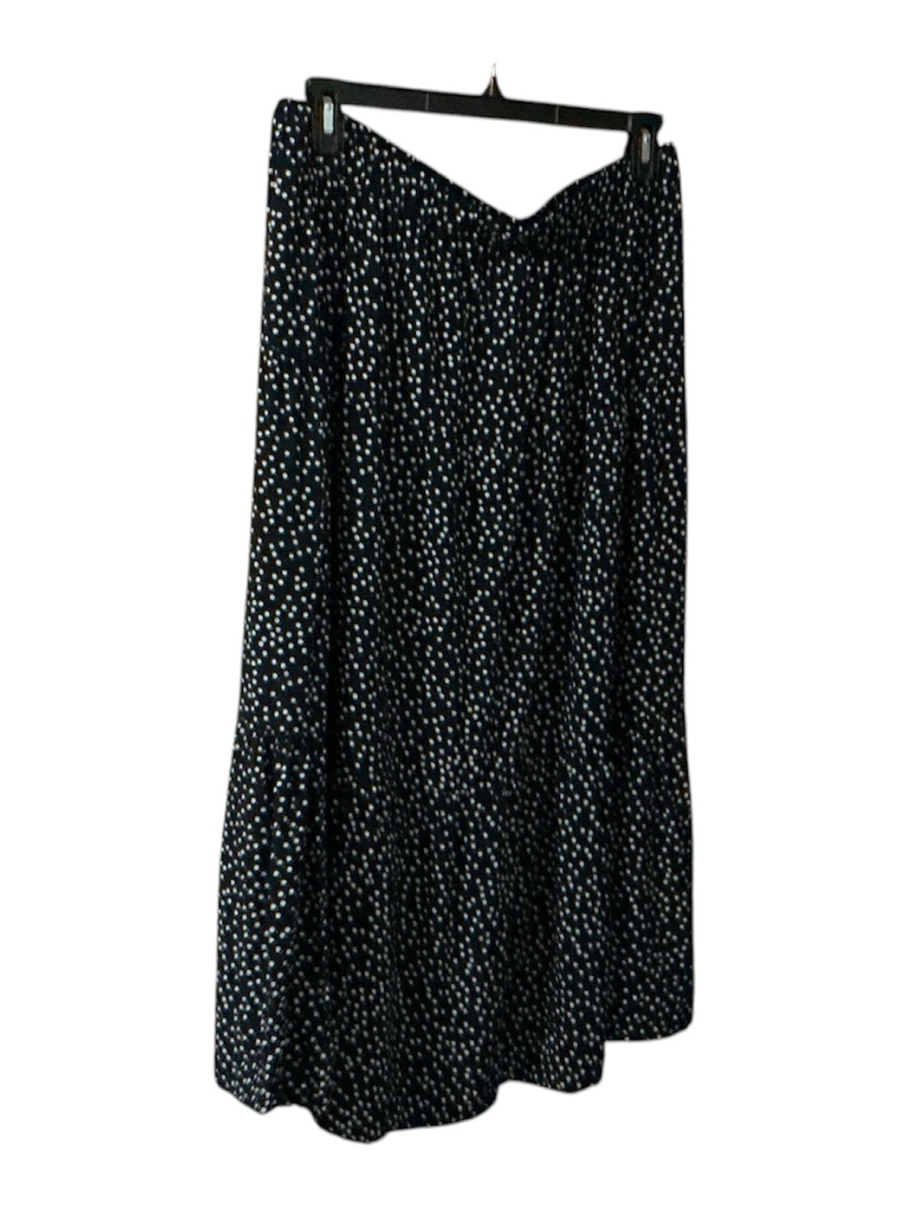 Beach Lunch Lounge Navy Polka Dot Midi Skirt - Women XL